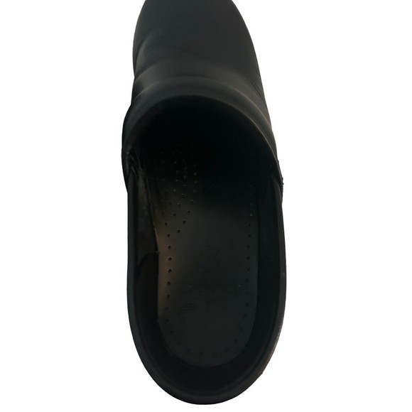 DANSKO PROFESSIONAL BLACK OIL LEATHER SLIP ON STAPLED CLOGS 9M 39 206020202 - Picture 6 of 7